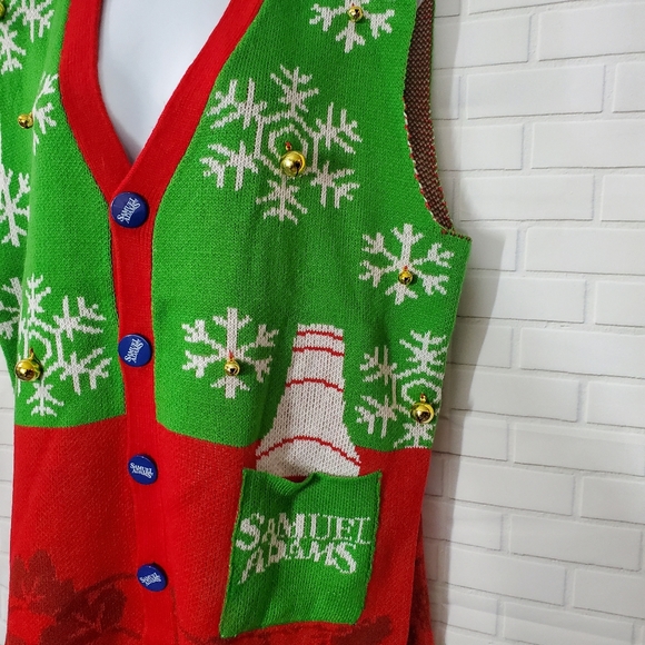 Samuel Adam's Beer Christmas Holiday Ugly Sweater Vest - Picture 3 of 5